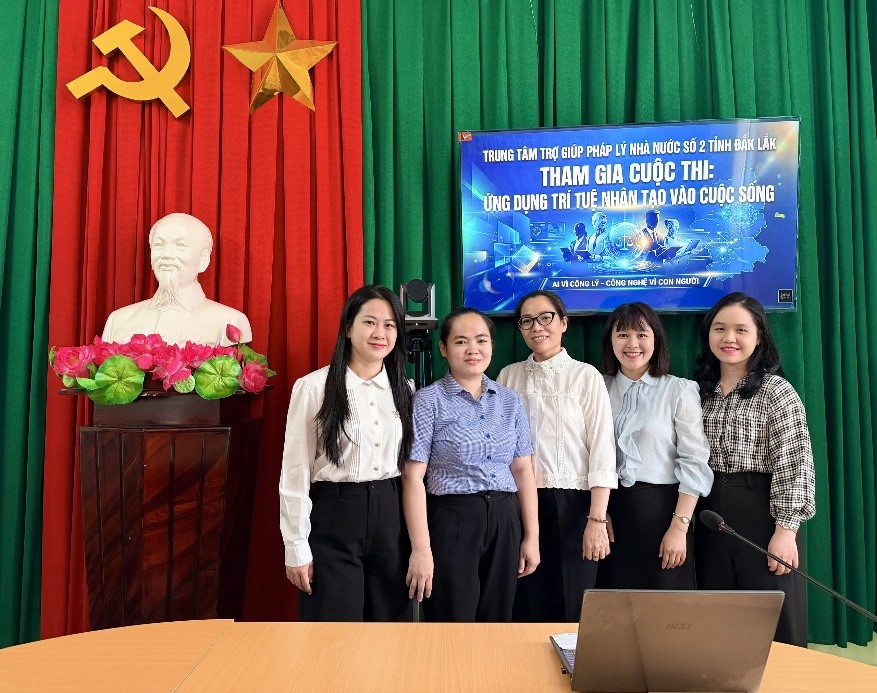Trung tâm Trợ giúp pháp lý nhà nước số 2 tỉnh Đắk Lắk hưởng ứng Cuộc thi “Ứng dụng trí tuệ nhân tạo vào cuộc sống – AI for Life”